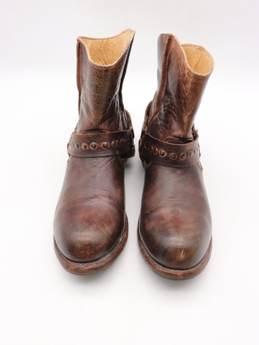 Bed Stu Exeter Harness Boots Women's Size 9 Brown Leather Ankle Shoes - Picture 2 of 11
